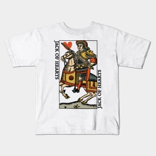 Antique Character of Playing Card Jack of Hearts Kids T-Shirt